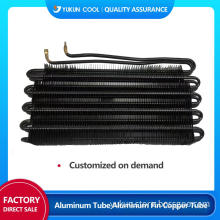 Fin condenser with black paint